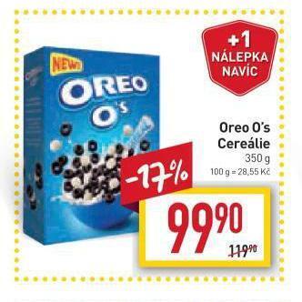 Billa Oreo o's cereálie nabídka