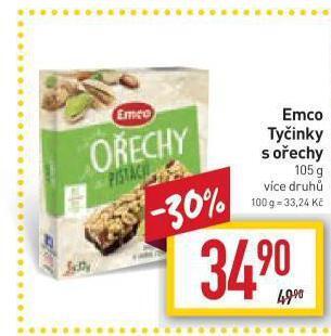Emco tyčinky s ořechy