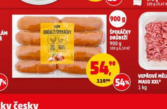 Penny Market Špekáčky drůbeží nabídka