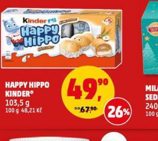 Penny Market Happy hippo kinder nabídka