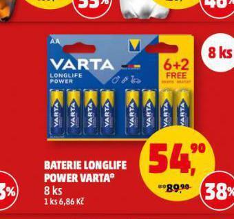 Penny Market Baterie varta longlife nabídka