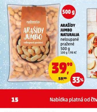 Penny Market Arašídy jumbo naturalia nabídka