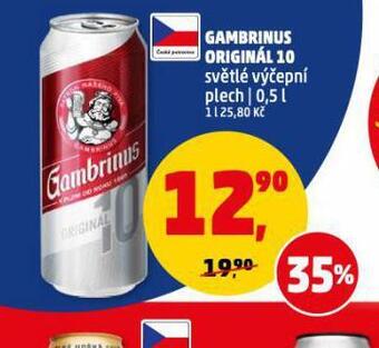 Penny Market Pivo gambrinus originál 10 nabídka