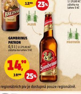 Penny Market Pivo gambrinus patron 12 nabídka
