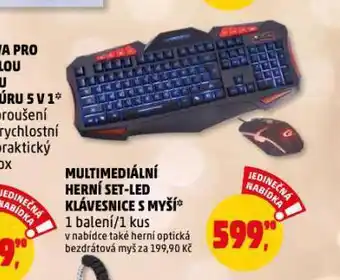 Penny Market Multimediální herní set led klávesnice s myší nabídka
