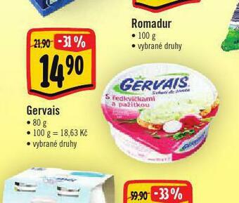 Albert Gervais sýr nabídka