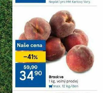 Tesco Broskve nabídka