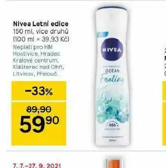 Tesco Nivea letní edice nabídka