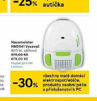 Tesco Vysavač hausmeister nabídka