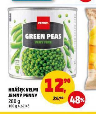 Penny Market Hrášek velmi jemný penny nabídka