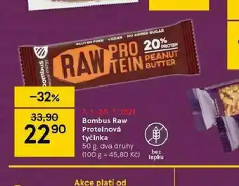 Tesco Bombus raw proteinová tyčinka bez lepku nabídka