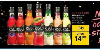 Tesco Frisco cider nabídka