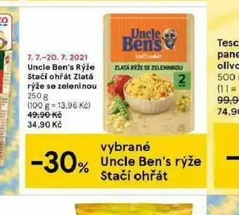 Tesco Uncle ben´s rýže nabídka