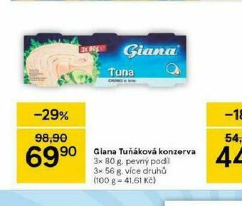 Tesco Giana tuňáková konzerva nabídka