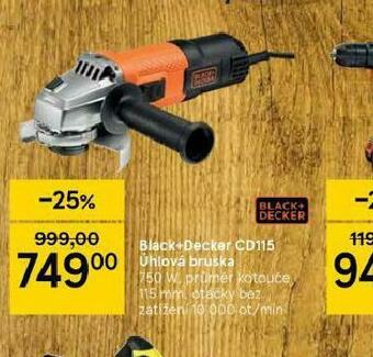 Tesco Black + decker úhlová bruska nabídka
