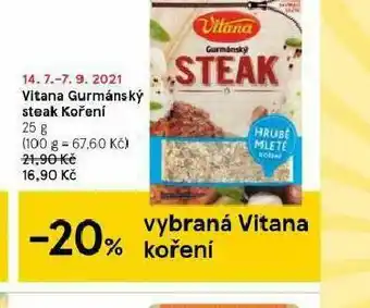 Tesco Vitana gurmánský steak koření nabídka