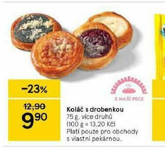 Tesco Koláč s drobenkou nabídka
