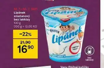 Tesco Lipánek smetanový bez laktózy nabídka
