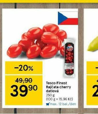Tesco Rajčata cherry datlová nabídka