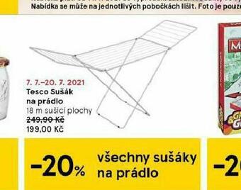 Tesco Sušák na prádlo nabídka