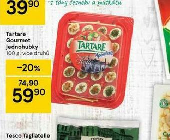 Tesco Tartare gourmet jednohubky nabídka