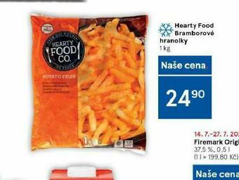 Tesco Hearty food bramborové hranolky nabídka