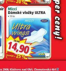 Norma Micci dámské vložky ultra nabídka