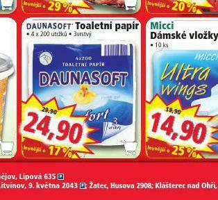 Norma Daunasoft toaletní papír nabídka