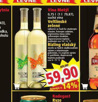 Norma Víno motýl veltínské zelené nabídka