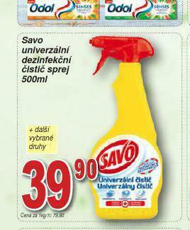 Lidl Savo dezinfekce nabídka