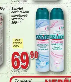 Lidl Sanytol dezinfekční osvěžovač vzduchu nabídka