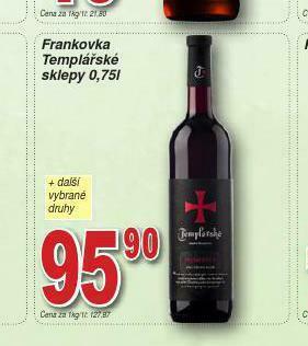 Lidl Frankovka templářské sklepy nabídka