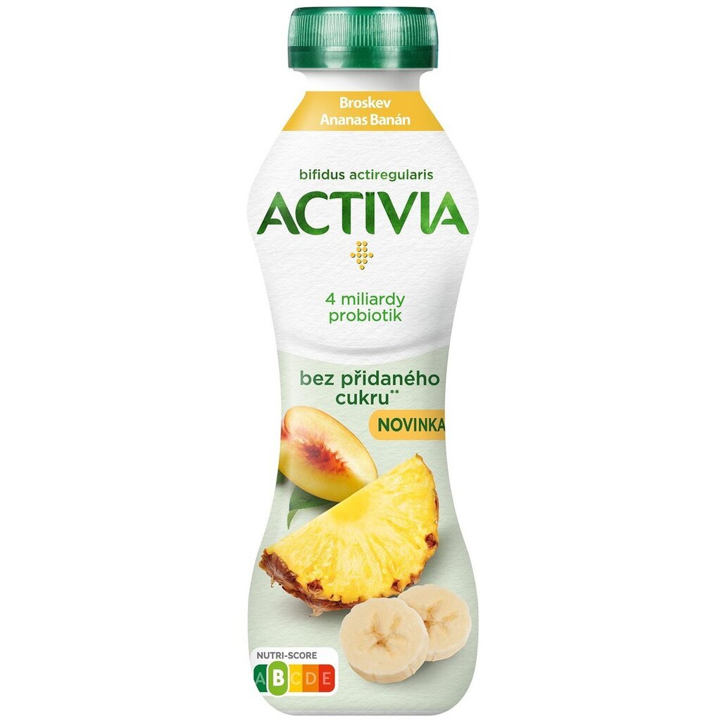 Rohlik.cz Activia probiotický jogurtový nápoj broskev, ananas a banán bez přidaného cukru nabídka