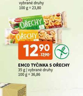 Terno Emco tyčinka s ořechy nabídka