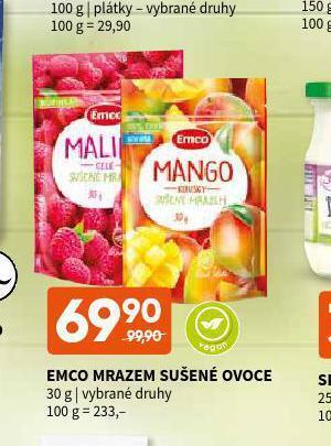 Terno Emco mrazem sušené ovoce nabídka