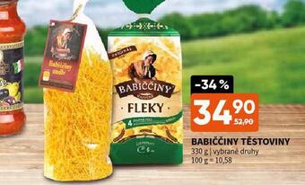 Terno Babiččiny těstoviny nabídka