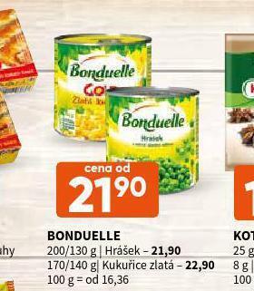 Terno Bonduelle hrášek nabídka
