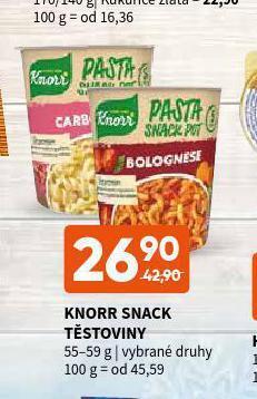 Terno Knorr snack těstoviny nabídka