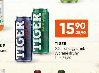 Terno Tiger energy drink nabídka