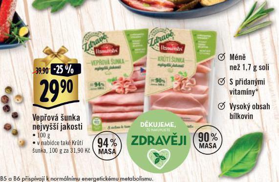 Jip Vepřová šunka nejvyšší jakosti nabídka