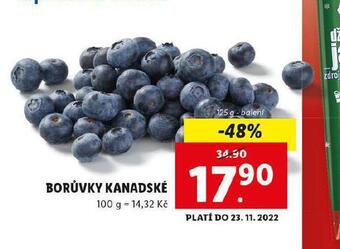 Lidl Borůvky kanadské nabídka