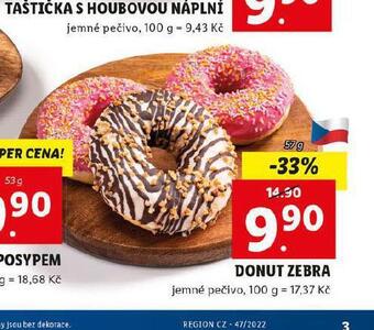 Lidl Donut zebra nabídka