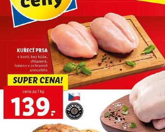 Lidl Kuřecí prsa s kostí nabídka