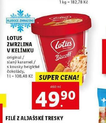 Lidl Lotus zmrzlina v kelímku nabídka