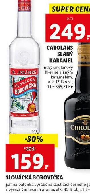 Lidl Slovácká borovička nabídka