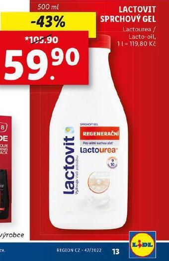 Lidl Lactovit sprchový gel nabídka