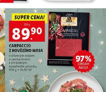 Lidl Carpaccio z hovězího masa nabídka