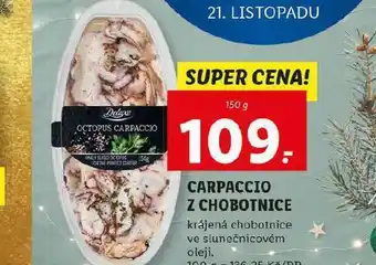 Lidl Carapccio z chobotnice nabídka