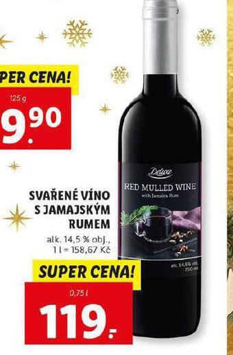Lidl Svařené víno s jamajským rumem nabídka