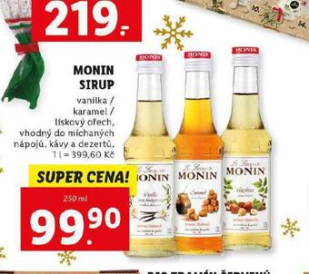 Lidl Monin sirup nabídka